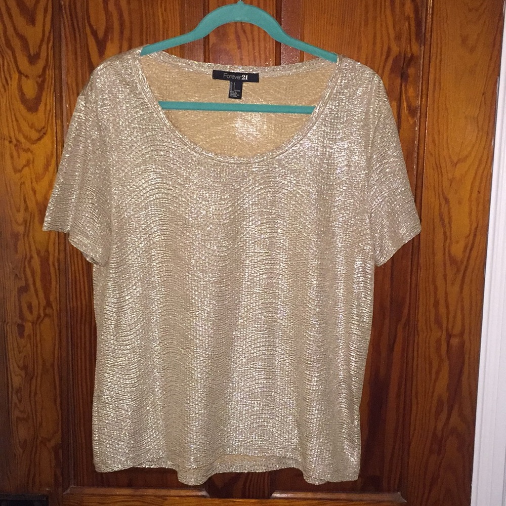 Gold metallic shirt